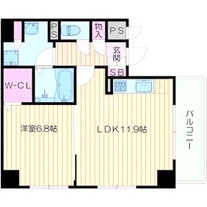 ファビュラスラフィーネ日本橋の間取り図