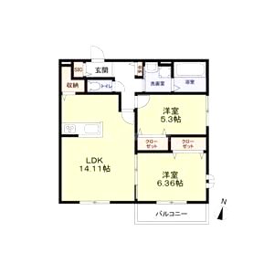 ルミエール野間北の間取り図
