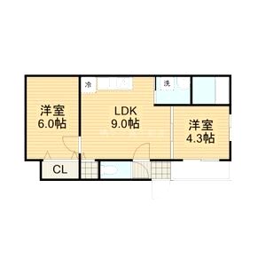 エクラス野崎の間取り図