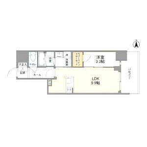 RJRプレシア南堀江の間取り図