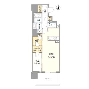 RJRプレシア南堀江の間取り図