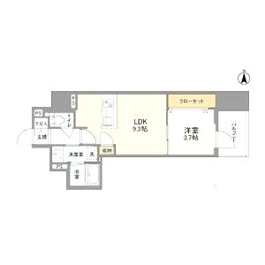 RJRプレシア南堀江の間取り図