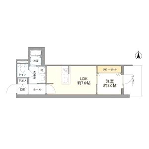 RJRプレシア南堀江の間取り図