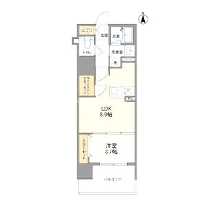 RJRプレシア南堀江の間取り図