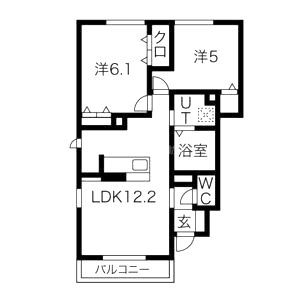 パークサイド歌敷山の間取り図