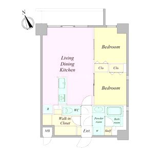 エルベコート梅田ウエストの間取り図