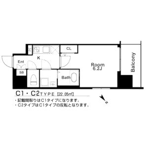 エスリード本町靱公園レジデンスの間取り図