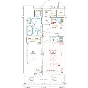 エステムコート大阪福島ルアーナの間取り図