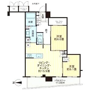 ジオ高槻ミューズレジスの間取り図