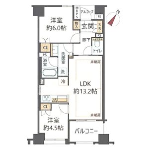 ワコーレ神戸山本通ベルヴェツィオの間取り図