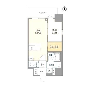 リヴェント難波ウエストの間取り図