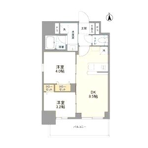 リヴェント難波ウエストの間取り図