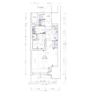 エステムコート心斎橋centralの間取り図