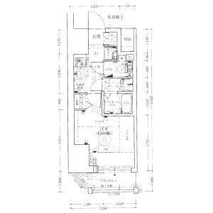 エステムコート心斎橋centralの間取り図