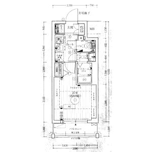 エステムコート心斎橋centralの間取り図