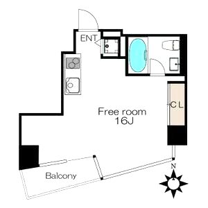是空NANBAIIの間取り図