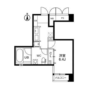 アーバンフラッツ四条西洞院の間取り図