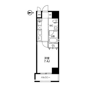 アーバンフラッツ四条西洞院の間取り図