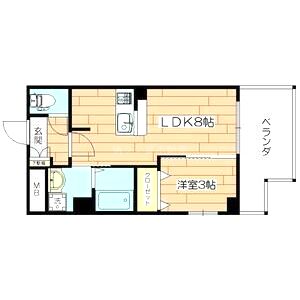 エヌズコートウエストの間取り図