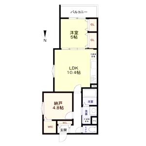 フォレストクリエオーレ枚岡弐番館の間取り図
