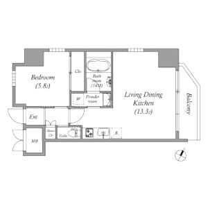 プレジオ日暮通の間取り図
