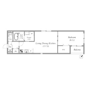 グランツ上新庄の間取り図