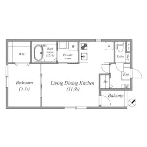 グランツ上新庄の間取り図