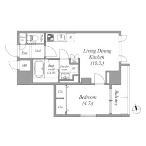 プレジオ難波Asianの間取り図