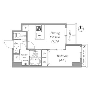 プレジオ難波Asianの間取り図