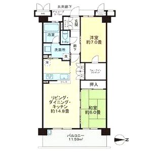 マークスゲート京都サウスの間取り図
