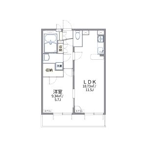 レオパレスグレースコートの間取り図
