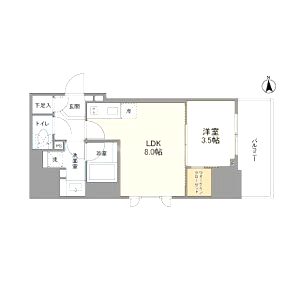 ルフォンプログレ堺筋本町タワーレジデンスの間取り図