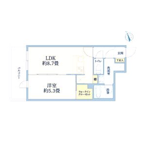 ウェルスクエア万代東の間取り図