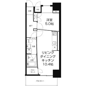 URBAN FLATS中之島の間取り図