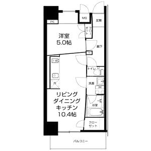 URBAN FLATS中之島の間取り図