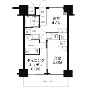 URBAN FLATS中之島の間取り図