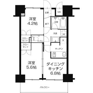 URBAN FLATS中之島の間取り図