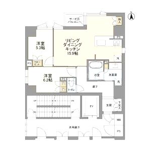 サンメゾン京都堺町通ザ・テラスの間取り図