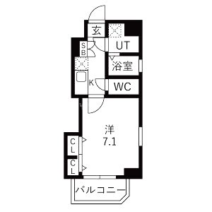 レオンコンフォート難波ミラージュの間取り図
