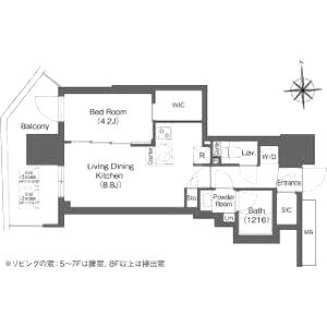 コンフォリア・リヴ本町WEST Qの間取り図