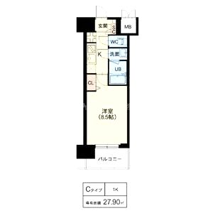 スプランディッド難波IIIの間取り図