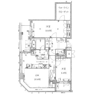 ディーグラフォート大阪NYタワーHIGOBASHIの間取り図