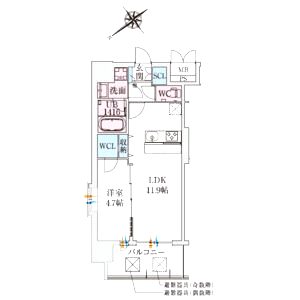 スプランディッド堺東IIIの間取り図