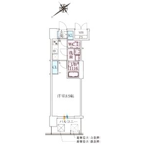 スプランディッド堺東IIIの間取り図