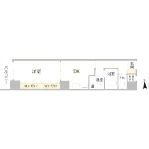 ラ・フォーレ島之内IIの間取り図