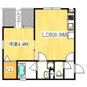 KTIレジデンス西中島IIIの間取り図