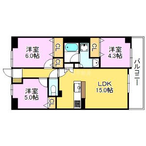 ウイズなんばの間取り図