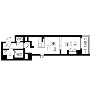 シャルム祗園三条の間取り図