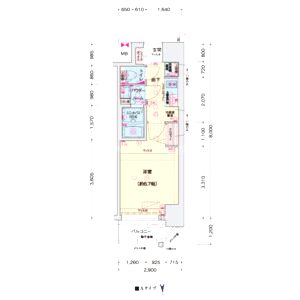 ソルテラス都島テソロの間取り図