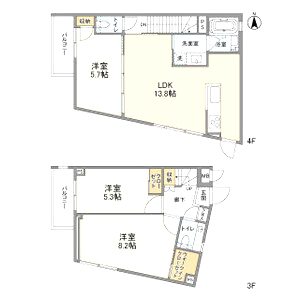 RA-ASHIYAの間取り図